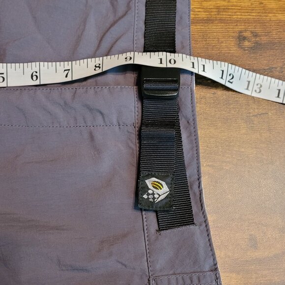 Mountain Hardware Nylon Belted Cargo Shorts M Gray Active Wear Outdoors Hiking - Picture 6 of 8